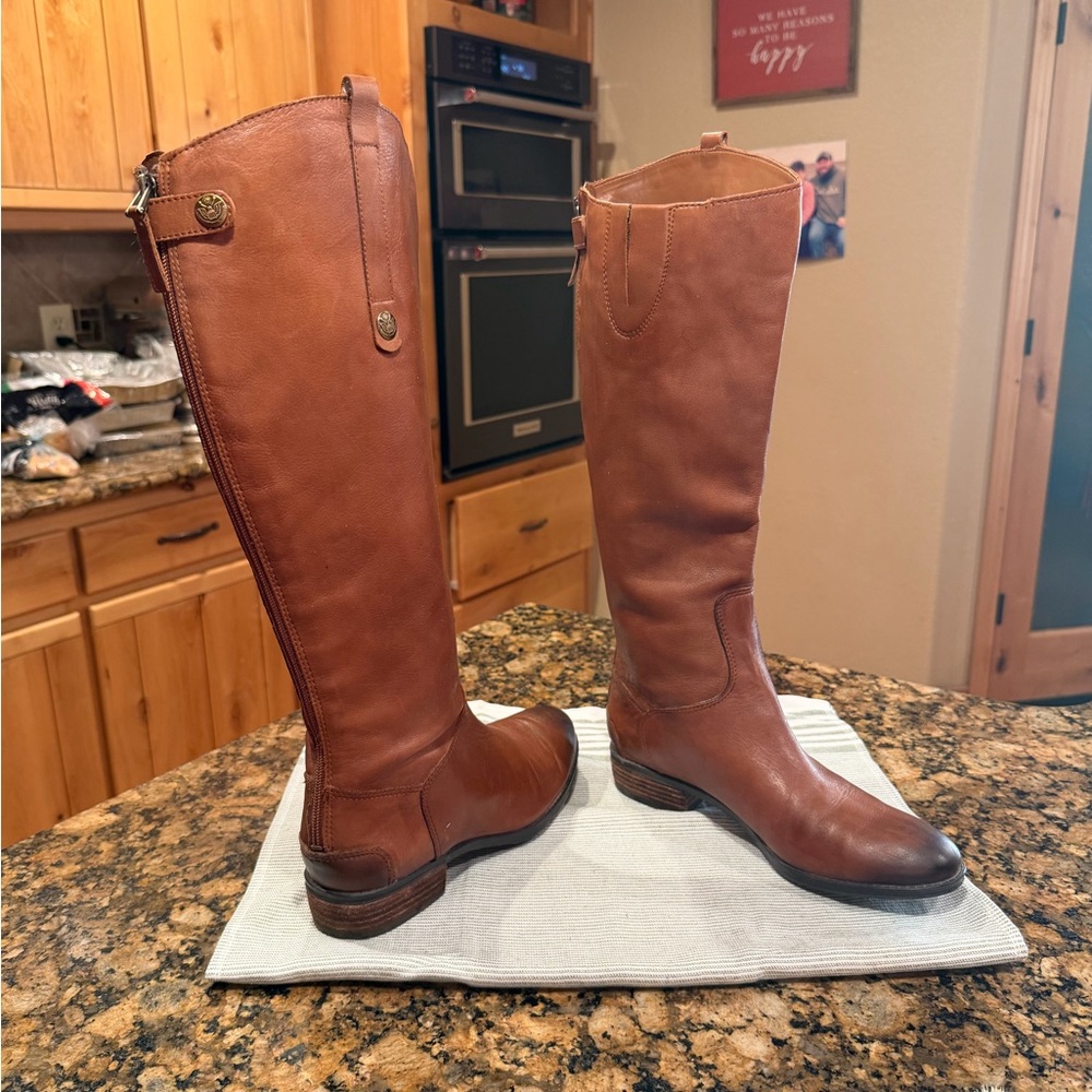 Amazon Women's Over-the-Knee Riding Boots in Brown Leather